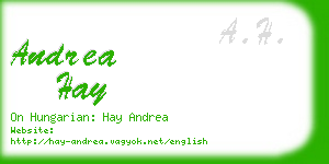 andrea hay business card